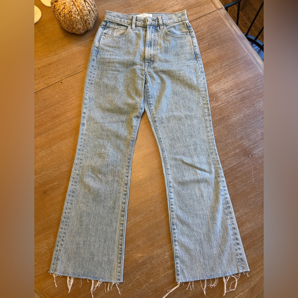 SLVRLAKE Light Blue Straightleg Jeans with raw hem